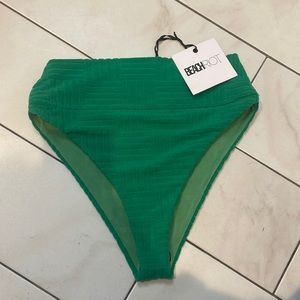 Beach riot size small Kelly green hi waisted bikini bottom